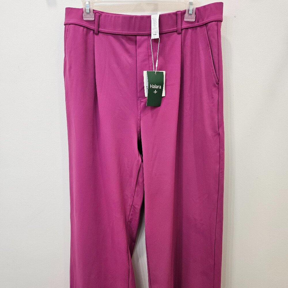 Halara Flex Day Stretch High Wasted Straight Leg Work Pants XL Deep Orchid